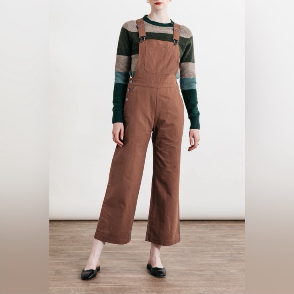 BRIDGE & BURN ROSCOE OVERALL - TERRACOTTA
high waist wide leg Sz 26 overall - Picture 12 of 12